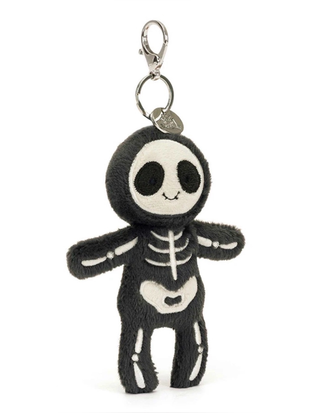 Jellycat Skeleton Bob Bag Charm Keychain